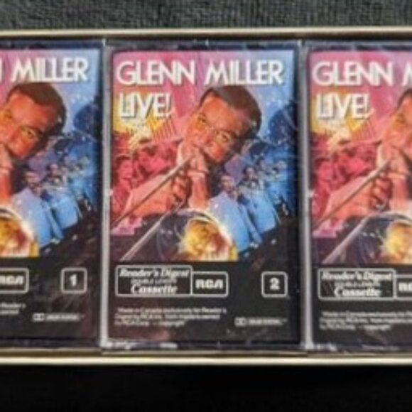 REDUCED MINT Vintage 3-Cassette Tape Boxed Set–Glenn Miller Live ! Released 1986 - Picture 6 of 12